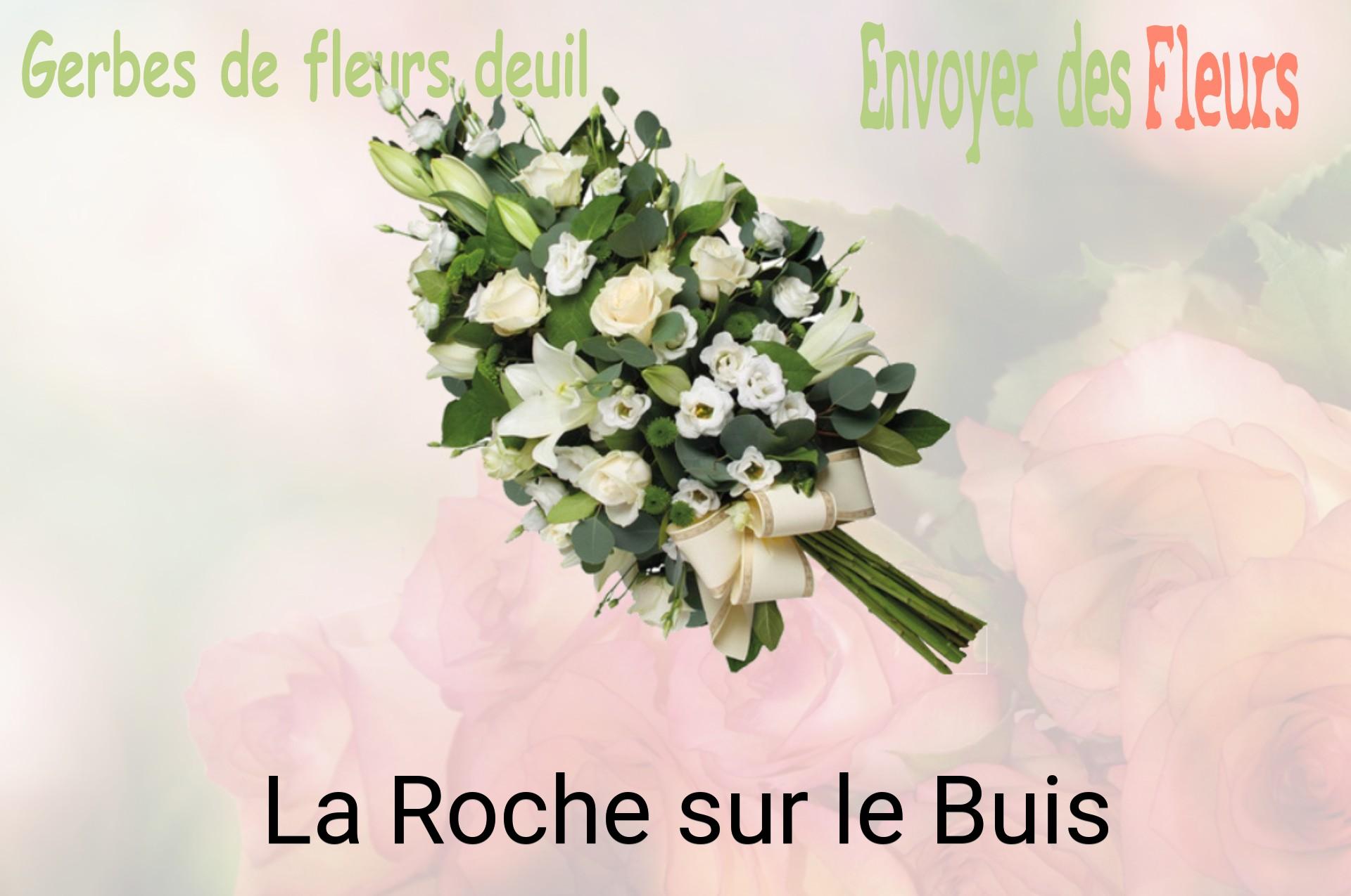 Gerbe de fleurs de deuil livrée à La Roche-sur-le-Buis